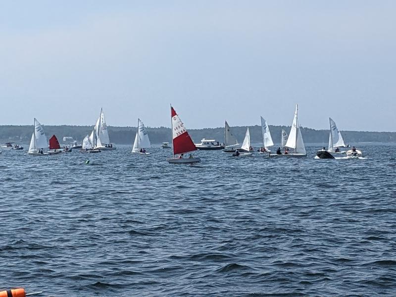 Boats of all kinds gather at Cedarbush nun 6 to celebrate Southport Yacht Club’s centennial anniversary. CANDI JONETH/Boothbay Register