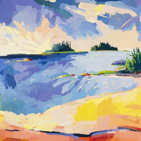 “Crescent Beach, Cape Elizabeth”40” x 40” - Henry Isaacs - at Gleason Fine Art. Henry Isaacs
