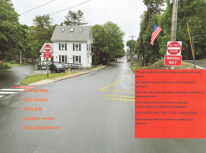 This poster size photo of this intersection was on display and later given to Prince for display at the Rotary Bicycle Shed. Courtesy of BHPD