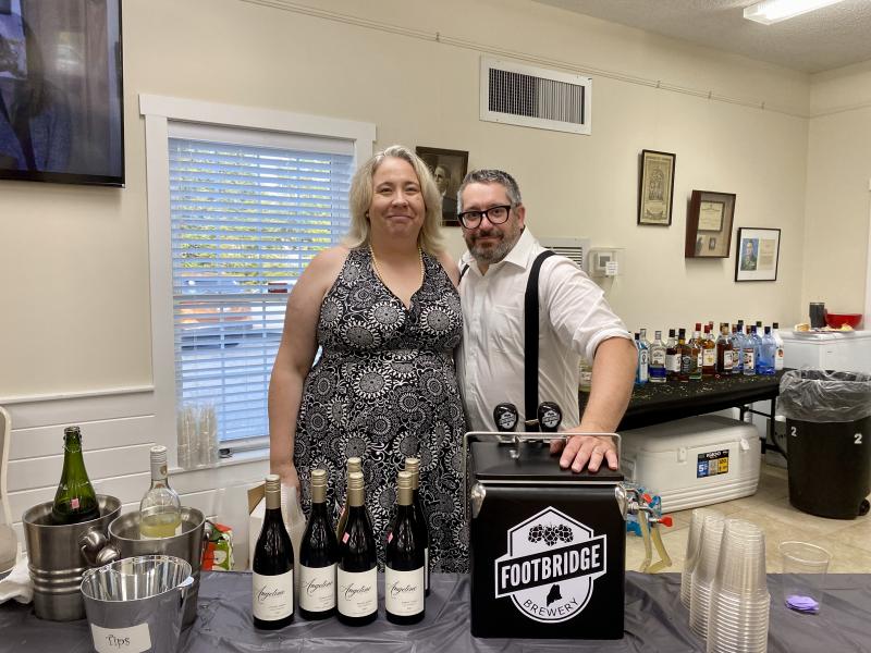 Pnina and Dan Pangburn of Footbridge Brewery partnered with AFAM to create a signature beer with a portion of the proceeds going to the fund. ISABELLE CURTIS/Boothbay Register