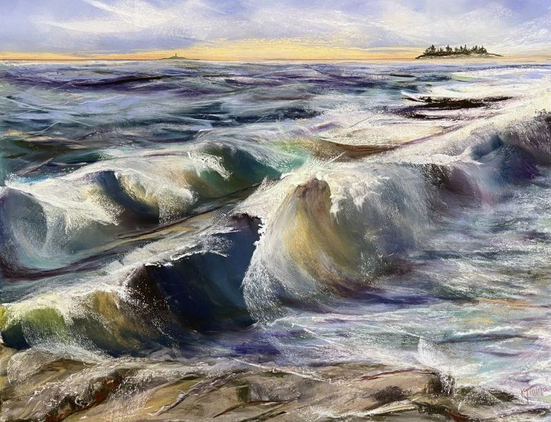 Edgecomb-based artist Kimberly Skillin Traina’s pastel paintings will be in the new art show at Damariscotta River Grill opening Aug. 21. She shares the spotlight with Susan Tilton Pecora and Sandra Leinonen Dunn. Courtesy photo Kimberly Skillin Traina