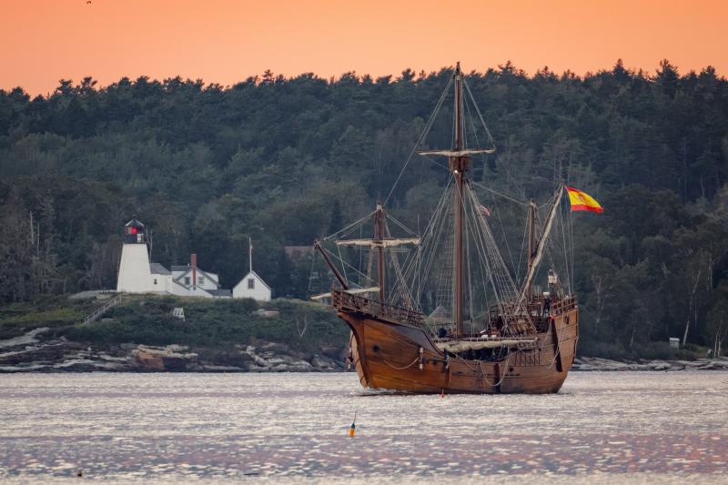 Nao Trinidad leaves the harbor on Sunday, Aug. 27. Mike Leonard photo