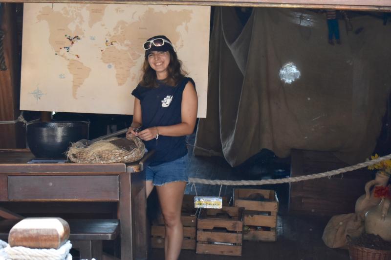 Sailor Veronica Peral onboard the ship. FRITZ FREUDENBERGER/Boothbay Register