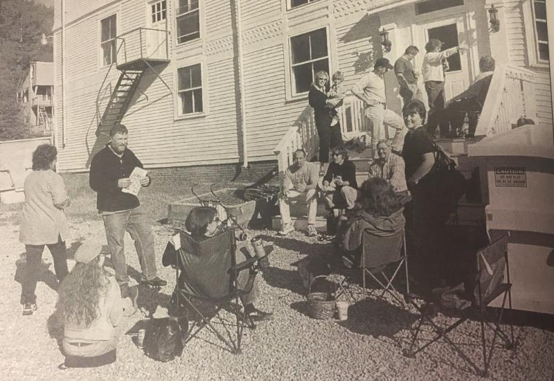 Ticket buyers for Jackson Browne 2003. A couple from Wells were first in line. File photo