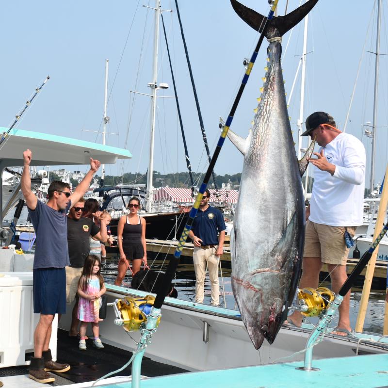 Nick Page celebrates his celebrates his 438.5-pound weigh in. File photo