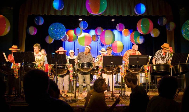 Pan Fried Steel’s annual spring show, decor by Kevin Kiley. Courtesy of the Opera House at Boothbay Harbor