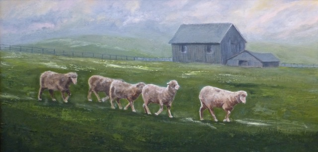 “Heading In” - a 12” x 24” oil by Lynne Seitzer, Joy to the Wind Gallery. Courtesy of the artist Lynne Seitzer
