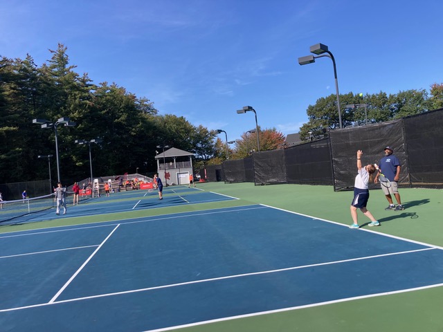 Ronda LeConte serves during the tournament. Courtesy of Toby LeConte