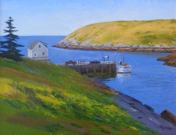 Kevin Beers’ “Waiting for the Boat” can be seen at Gleason Fine Art. Courtesy of the venue Kevin Beers