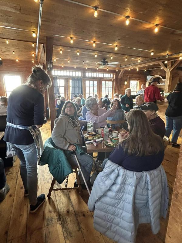 Betty Maddocks looks to help a diner at Community Lunch. Jen Mitchell photo
