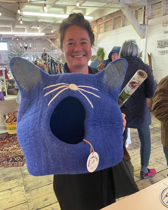 Annie buys HTT cave: The Holiday Gift Shop, with specialty gifts and artisan wares, like cat toys, is a feature of Wiscasset Holiday Marketfest 2023, Dec. 1, 2, 3, from 10 a.m. to 5 p.m. each day. Wiscasset Holiday Marketfest photo