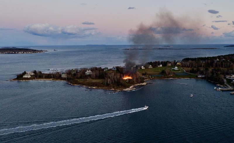 Squirrel Island fire. David Kynor photo