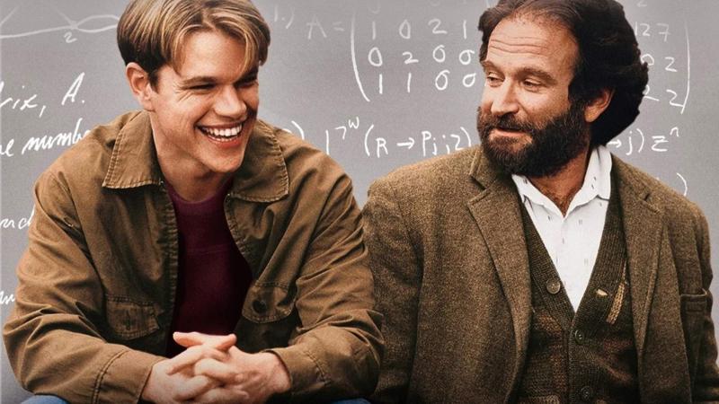 Matt Damon and Robin Williams in a scene from “Good Will Hunting.” The Oscar-winning original screenplay written by Damon and Ben Affleck. See it at Harbor Theater Nov. 29 and 30. Courtesy of the venue