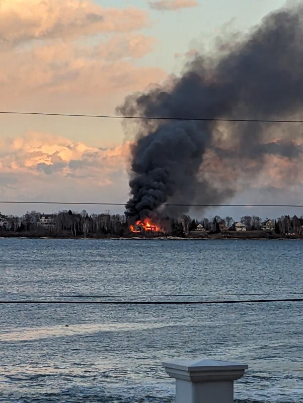 Squirrel Island fire. Steve Gray photo