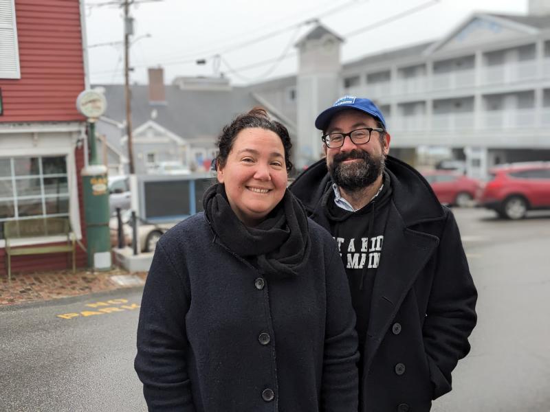 Author Rena Mosteirin, left, and Jed Dobson. CANDI JONETH/Boothbay Register