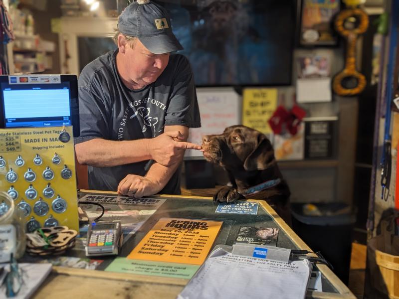 Don Kingsbury and Marzipan. CANDI JONETH/Boothbay Register