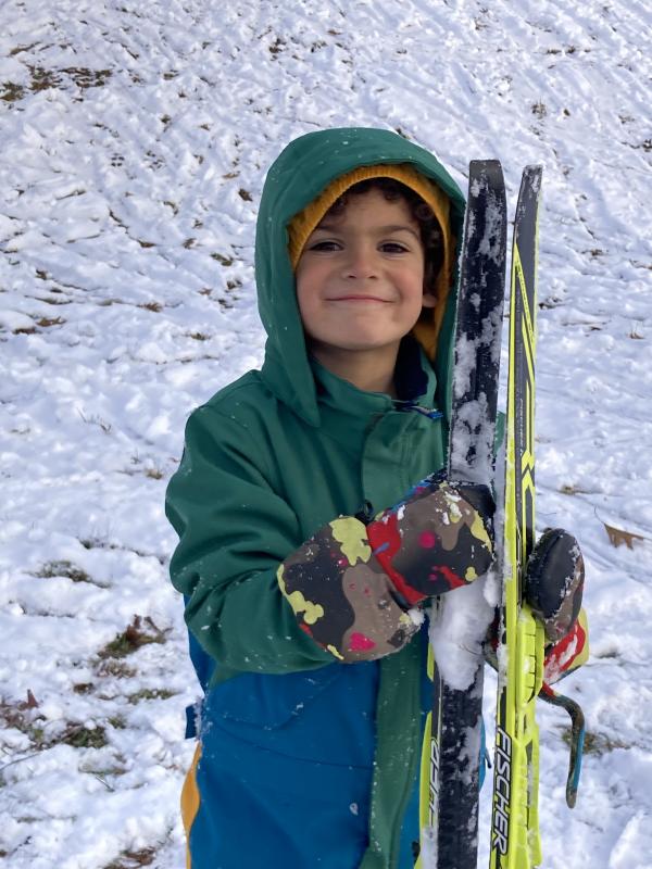 CTL student Ozzie Torino learns the basics of cross-country skiing. Courtesy of CTL