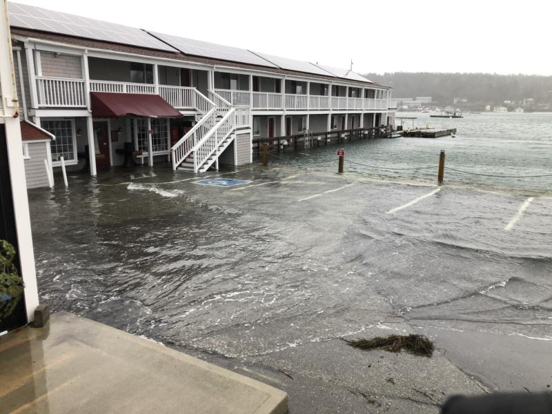 Parking lot and lounge entrance of Tugboat. Courtesy of Bonnie Stover