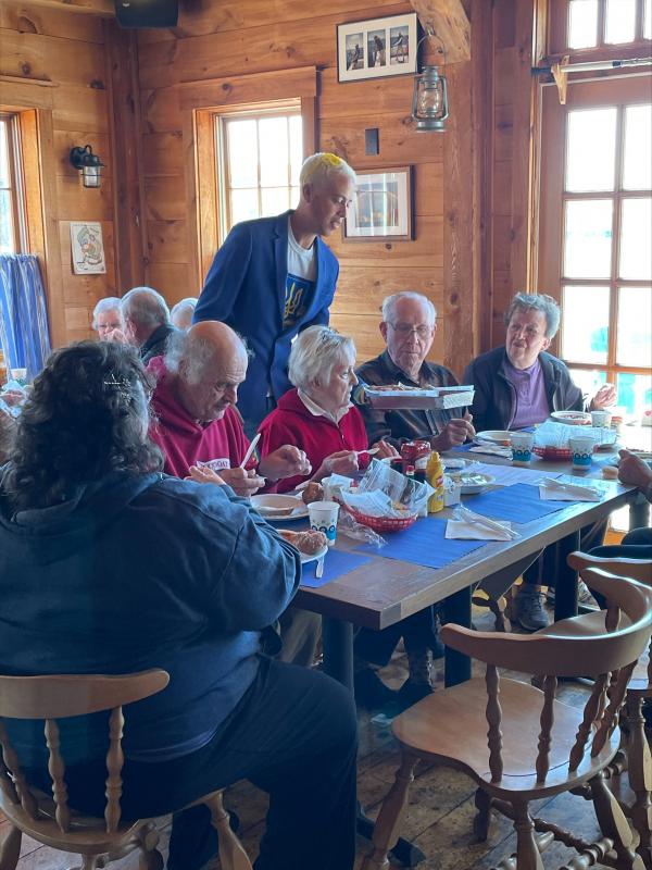 Community members enjoying a free lunch at Brady’s. Courtesy photo