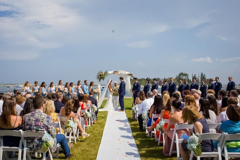Sun and surf add to wedding memories at Newagen Seaside Inn. Ed Cabalit Photography photo