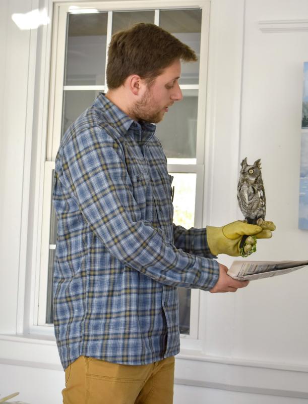 Wodin the one-eyed owl was an audience favorite. FRITZ FREUDENBERGER/Boothbay Register