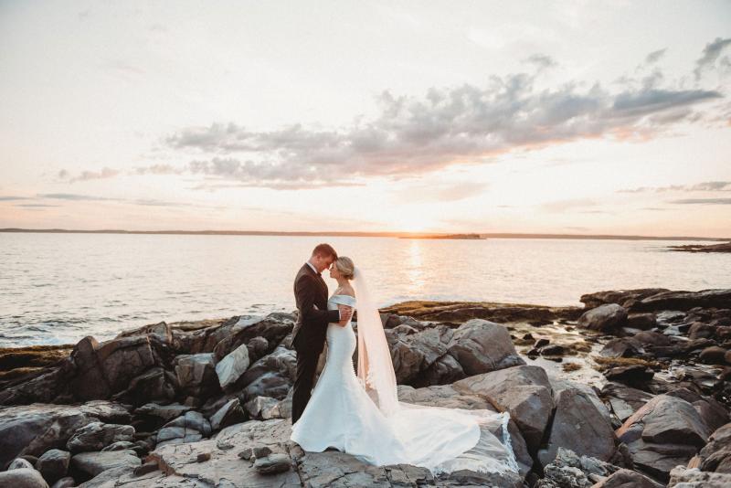 Memories of a sunset wedding at Newagen Seaside Inn will last a lifetime. Irynas Photography photo