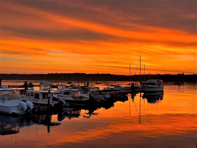 A sunrise on the Damariscotta River in East Boothbay. Bruce Burnham photo