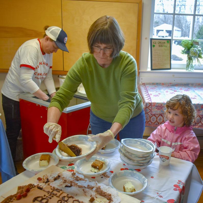 Partygoers enjoyed Blanchard’s ice cream and cake from Rising Tide. FRITZ FREUDENBERGER/Boothbay Register