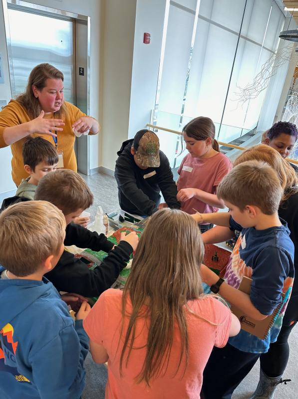 BRES students at Bigelow Laboratory on April 10. Courtesy of Lenore Imhof, Boothbay Region Elementary School