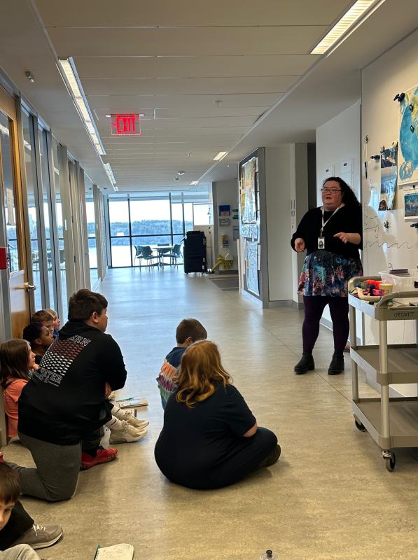 BRES students at Bigelow Laboratory on April 10. Courtesy of Lenore Imhof, Boothbay Region Elementary School