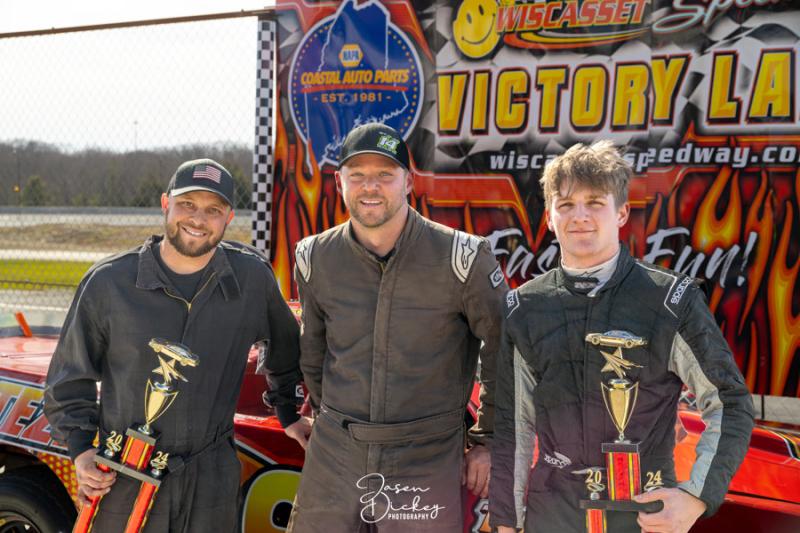 Strictly Street Victory Lane, from left: Scott Eck, Josh St. Clair and Dan McKeage Jr. Jasen Dickey Photography
