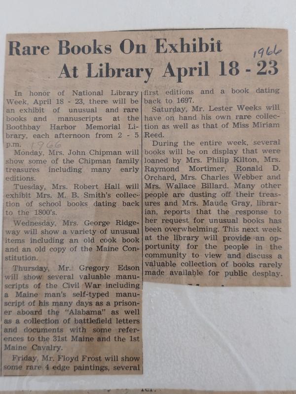 Courtesy of BHML archives
