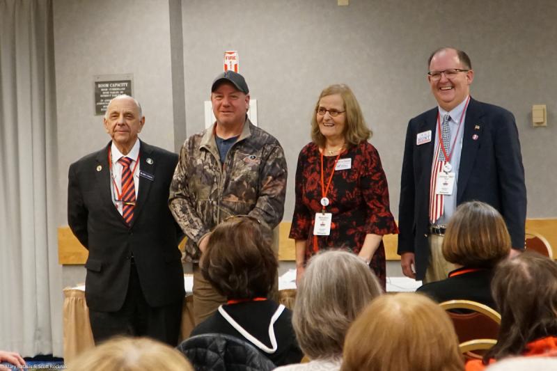 Pictured from left are Ed Polewarczyk, Maine House Rep (H.D. 47), Abden Simmons, Maine House Rep (H.D. 45), Mary Lou Daxland, Candidate Maine House District 46, and J. W. (Bill) Hunt, Candidate Maine House District 48 at the Lincoln County Caucus. Courtesy photo