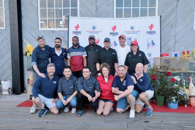Chefs gather for a winner's photo. Chefs for Claw Down 2024