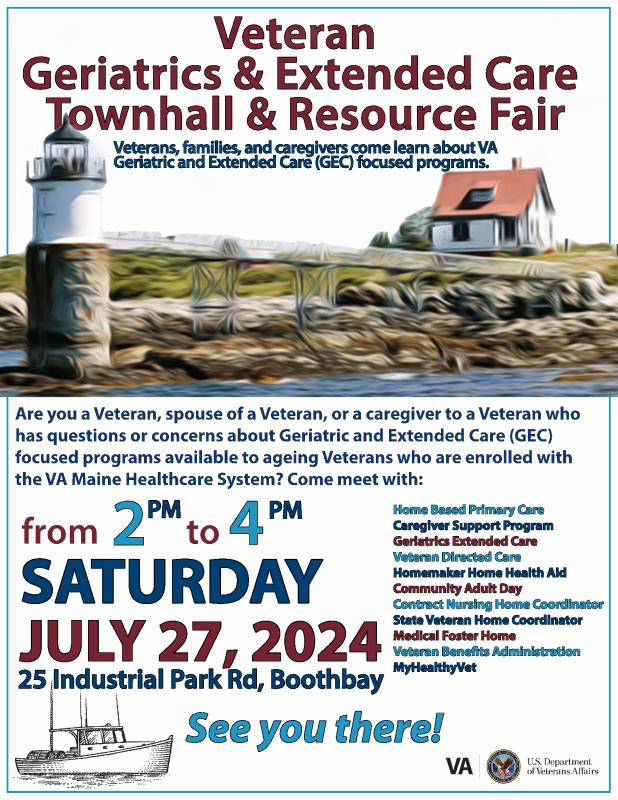 The VA is coming to the Legion Hall on 27 July to conduct a town hall meeting focused on VA resources available to veterans as they get older and need more home care and the availability of residential care. All veterans and family members should attend. VA Town Hall meeting at Legion focus on Geriatric and Extended Care