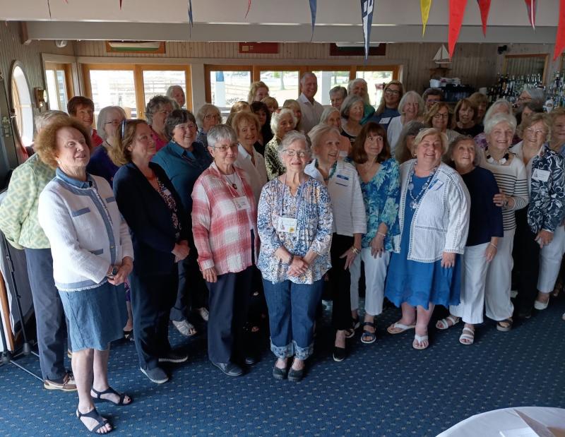Members of the Boothbay Region Garden Club at their annual meeting and luncheon. Courtesy of David Applegate