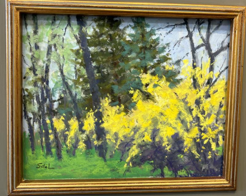 “Spring Regalia” - a pastel by Suzanne de Lesseps at BRAF. Suzanne de Lesseps