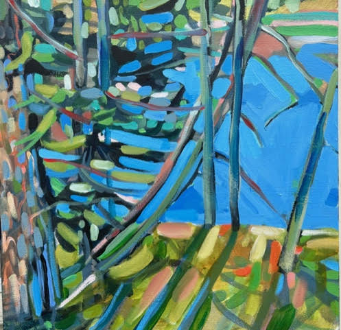 “Seal Cove Woods 2” - acrylic on canvas by Susan Bartlett Rice. Courtesy of Kerr+Jones Gallery Susan Bartlett Rice