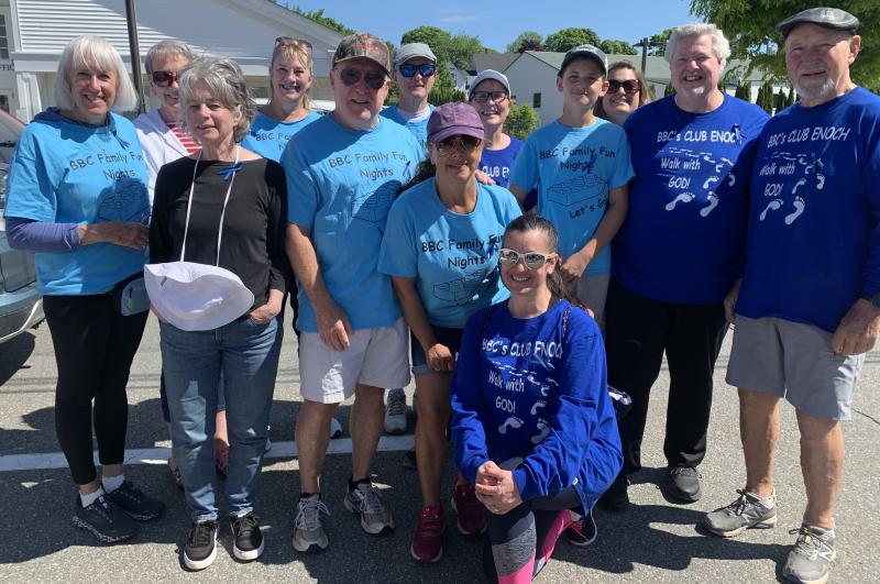 Boothbay Baptist Church had 12 members who walked the three-mile march route to support veterans’ suicide prevention. BILL PEARSON/Boothbay Register