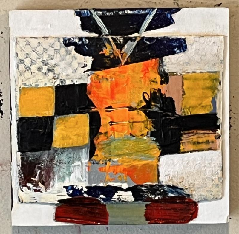 “Slowdrive” - 6” x 12” acrylic on panel, 2024, Jaap Eduard Helder. Jaap Eduard Helder