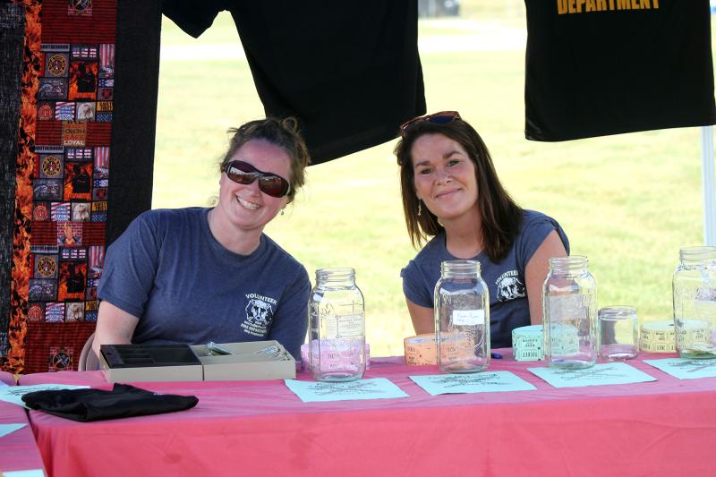 Running the raffle. STEVE EDWARDS/Boothbay Register