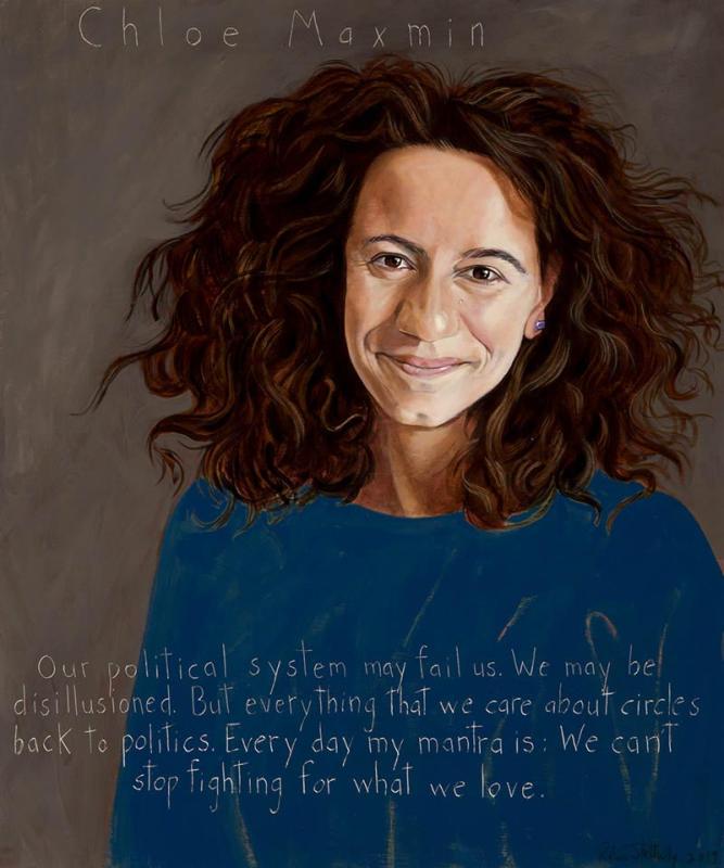 “Chloe Maxim, Maine State Senator” from the portrait project “Americans Who Speak the Truth.” Robert Shetterly. Courtesy of Kerr+Jones Gallery