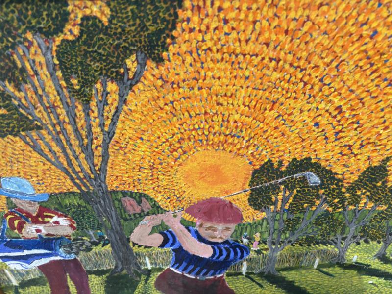 Close up of David Dupree’s “The Last Hole of the Day.” David Dupree