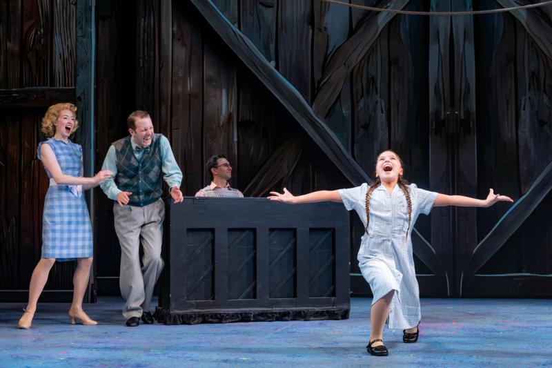 Darien Crago, Daniel Plimpton, Eric Rivas and Charlotte Van Ledtje during a rehearsal in the barn at the Inn. Courtesy of MSMT