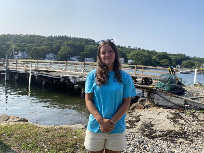 Rose Campbell, a junior sailing instructor, has been involved with BSSC about seven years. ISABELLE CURTIS/Boothbay Register