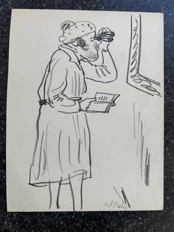 Drawing by Peggy Bacon (1895-1987), untitled, on exhibit at The Gallery at Trifles beginning July 25. Courtesy of Ben Rawlingson Plant Peggy Bacon
