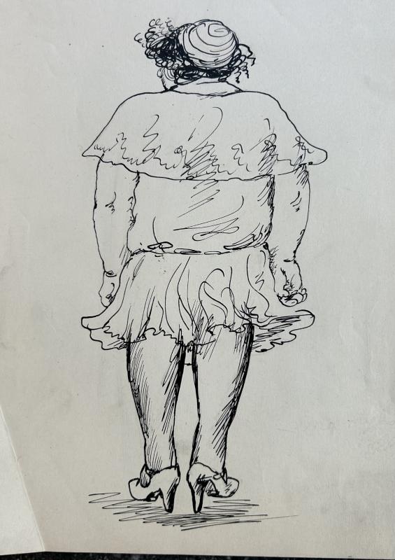 Drawing by Peggy Bacon (1895-1987), untitled. Peggy Bacon