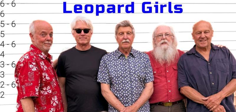 Jazz-Rock band Leopard Girls posed for their "mug shot." The band is featured at Jailhouse Rock on the grounds of the Lincoln County Old Jail in Wiscasset on Aug. 10. Courtesy photo