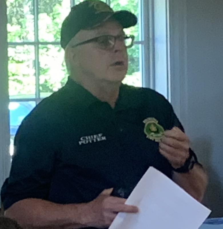 Fire Chief Roy Potter opposed the current language of a new ordinance creating a Town of Edgecomb Fire and Rescue Department Ordinance. BILL PEARSON/Boothbay Register