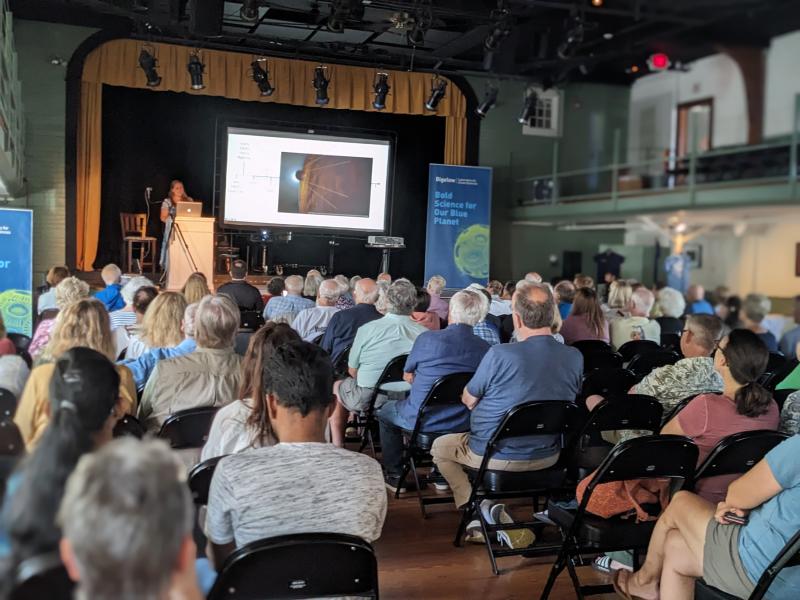 Bigelow concludes its 2024 Cafe Sci series with Dr. Catherine Mitchell’s “Satellite Oceanography, Unlocking Insights by Analyzing the Big Picture.” CANDI JONETH/Boothbay Register